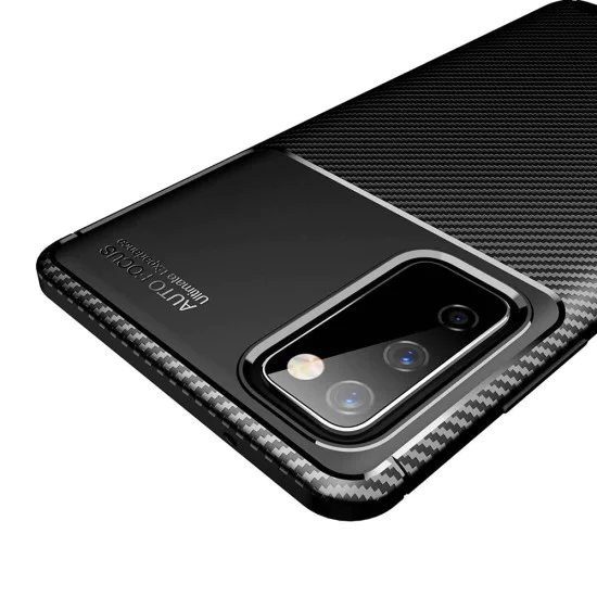 Калъф за Samsung Galaxy S20 FE / S20 FE 5G - CarbonFiber - Черен