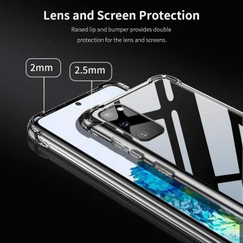 Калъф за Samsung Galaxy S20 Plus 4G / S20 Plus 5G - Удароустойчив Прозрачен Силиконов - Прозрачен