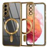 Калъф за Samsung Galaxy S21 5G - Luxury Crystal MagSafe - Златен