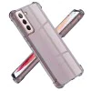 Калъф за Samsung Galaxy S21 5G - Techsuit - Удароустойчив Clear Silicone - Опушено Черен