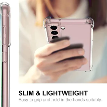 Калъф за Samsung Galaxy S21 5G - Удароустойчив Прозрачен Силиконов - Прозрачен