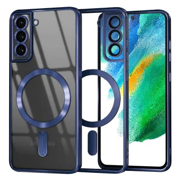 Калъф за Samsung Galaxy S21 FE 5G - Luxury Crystal MagSafe - Deep Blue