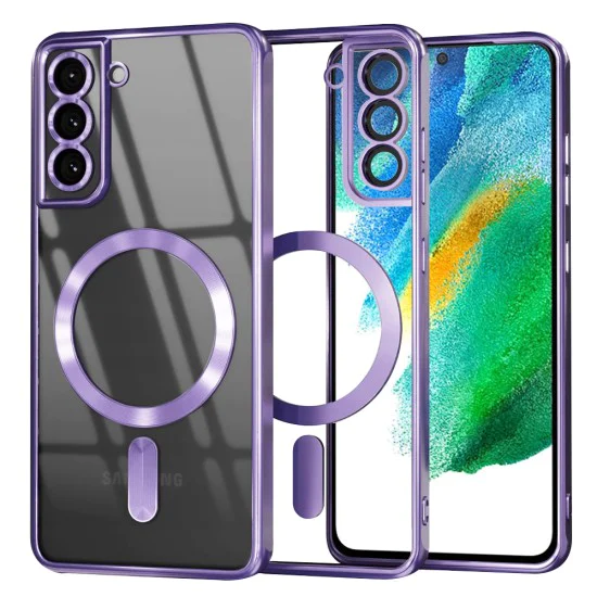 Калъф за Samsung Galaxy S21 FE 5G - Luxury Crystal MagSafe - Светло лилав