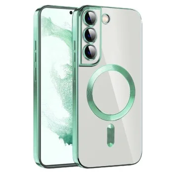 Калъф за Samsung Galaxy S21 FE 5G - Luxury Crystal MagSafe - Светло зелен