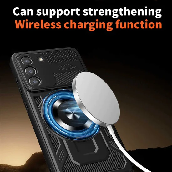 Калъф за Samsung Galaxy S21 FE 5G - RuggedCam - Черен