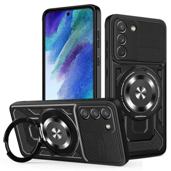Калъф за Samsung Galaxy S21 FE 5G - RuggedCam - Черен