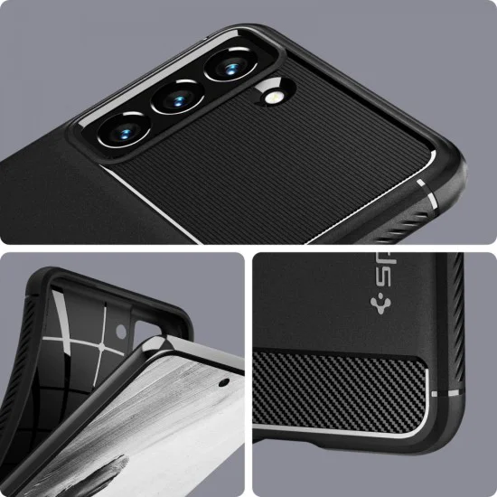 Калъф за Samsung Galaxy S21 FE 5G - Spigen - Rugged Armor - черен