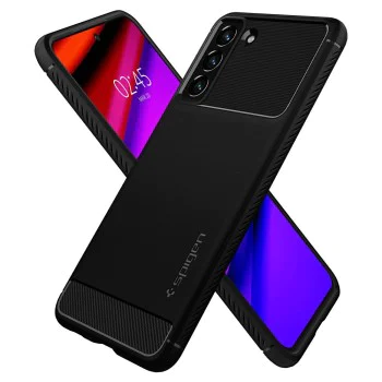 Калъф за Samsung Galaxy S21 FE 5G - Spigen - Rugged Armor - черен