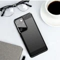 Калъф за Samsung Galaxy S21 Ultra 5G - Carbon Silicone - Черен