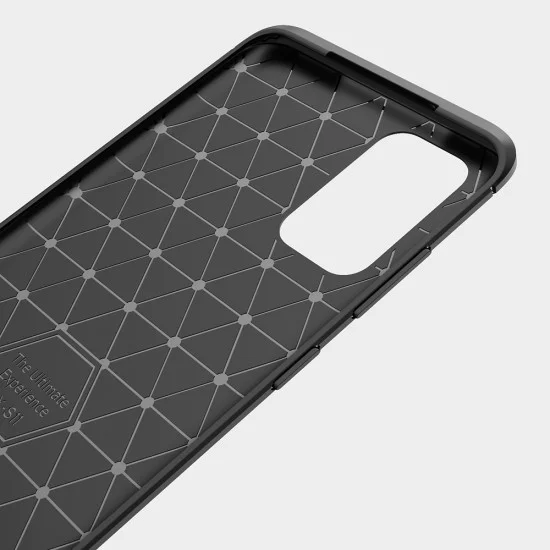 Калъф за Samsung Galaxy S21 Ultra 5G - Carbon Silicone - Черен