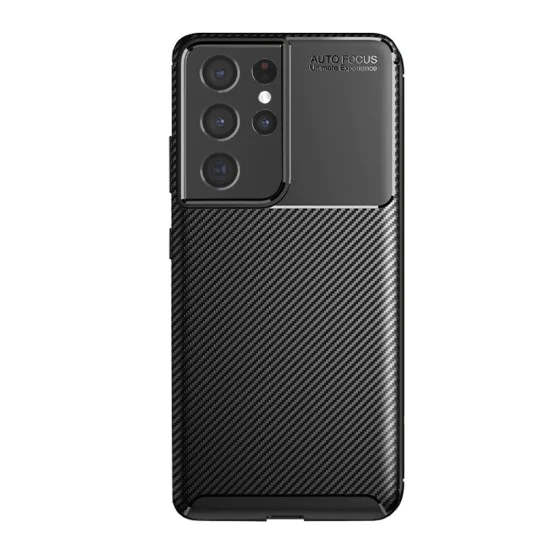 Калъф за Samsung Galaxy S21 Ultra 5G - CarbonFiber - Черен