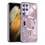 Калъф за Samsung Galaxy S21 Ultra 5G - Луксозен Glitter MagSafe - Светло лилав
