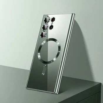 Калъф за Samsung Galaxy S21 Ultra 5G - Luxury Crystal MagSafe - Червен