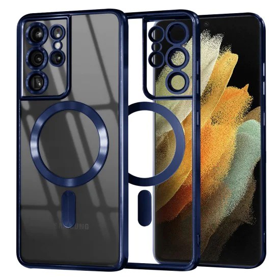 Калъф за Samsung Galaxy S21 Ultra 5G - Luxury Crystal MagSafe - Deep Blue