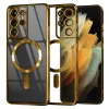 Калъф за Samsung Galaxy S21 Ultra 5G - Luxury Crystal MagSafe - Златен