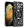 Калъф за Samsung Galaxy S21 Ultra 5G - Luxury Glitter MagSafe - Черен