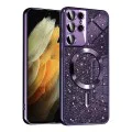 Калъф за Samsung Galaxy S21 Ultra 5G - Luxury Glitter MagSafe - Deep Purple
