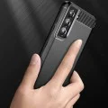 Калъф за Samsung Galaxy S22 5G - Carbon Silicone - Черен