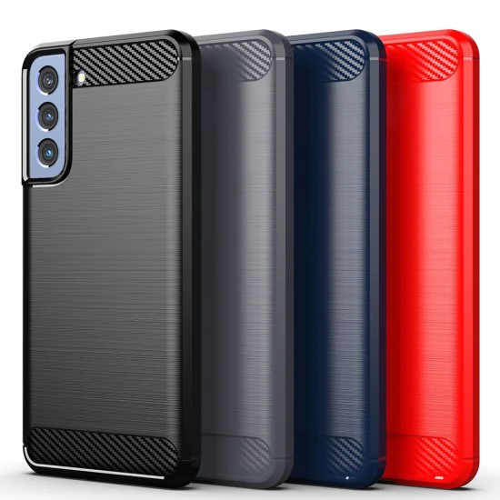 Калъф за Samsung Galaxy S22 5G - Carbon Silicone - Черен