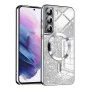 Калъф за Samsung Galaxy S22 5G - Луксозен Glitter MagSafe - Сребрист
