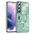 Калъф за Samsung Galaxy S22 5G - Луксозен Glitter MagSafe - Светло зелен