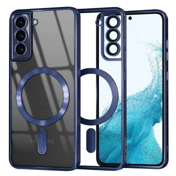 Калъф за Samsung Galaxy S22 5G - Luxury Crystal MagSafe - Deep Blue