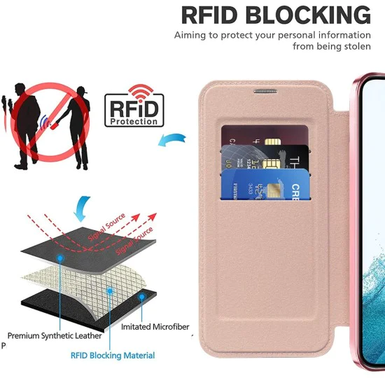 Калъф за Samsung Galaxy S22 5G - SmartMag Book Case - Розов