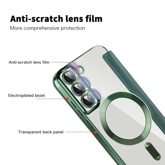Калъф за Samsung Galaxy S22 5G - SmartMag Book Case - Зелен