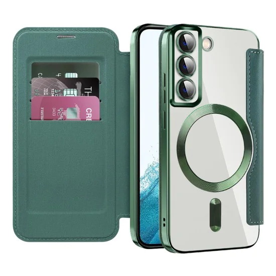 Калъф за Samsung Galaxy S22 5G - SmartMag Book Case - Зелен