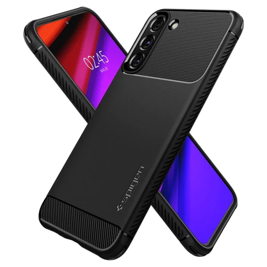 Калъф за Samsung Galaxy S22 5G - Spigen - Rugged Armor - черен