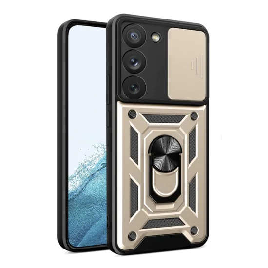 Калъф за Samsung Galaxy S22 5G - Techsuit - CamShield Series - Златист