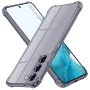 Калъф за Samsung Galaxy S22 5G - Techsuit - Удароустойчив Clear Silicone - Опушено Черен