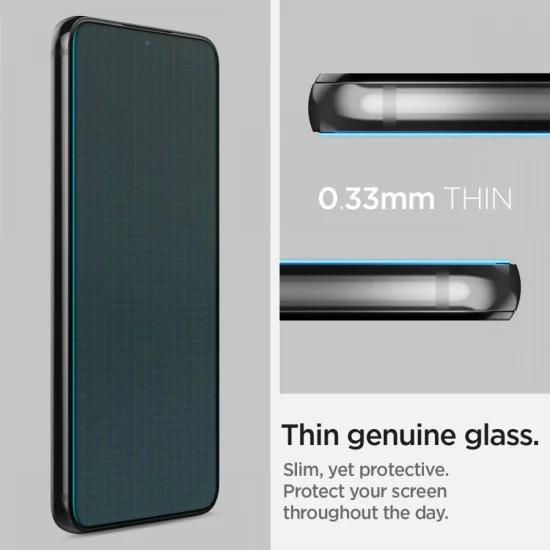 Калъф за Samsung Galaxy S22 5G (комплект 2) - Spigen Glas.tR EZ FIT - Прозрачен