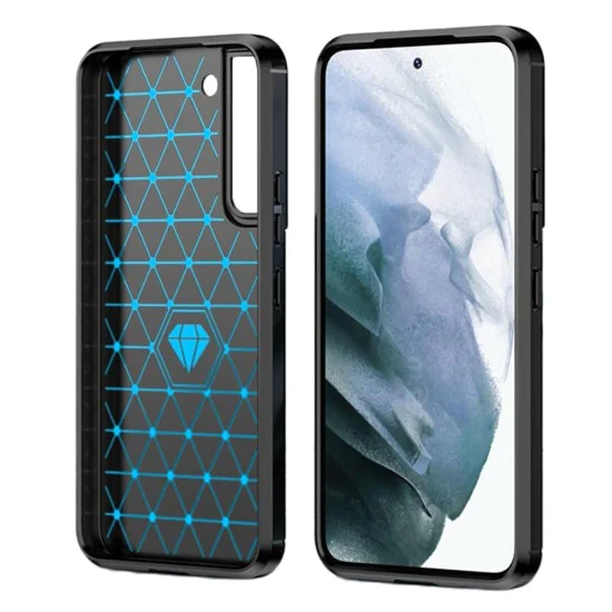 Калъф за Samsung Galaxy S22 Plus 5G - Carbon Silicone - Черен