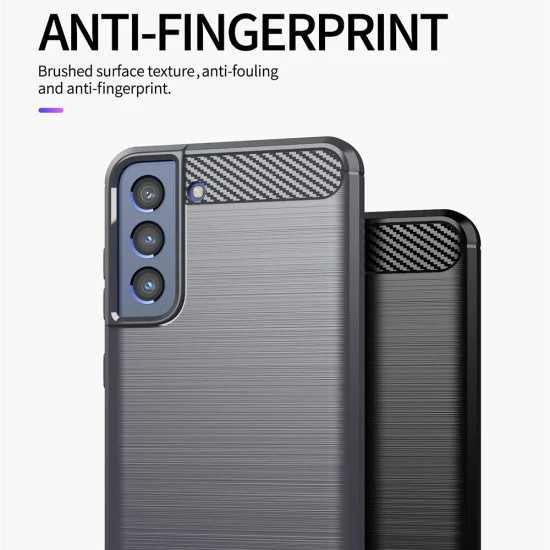 Калъф за Samsung Galaxy S22 Plus 5G - Carbon Silicone - Черен