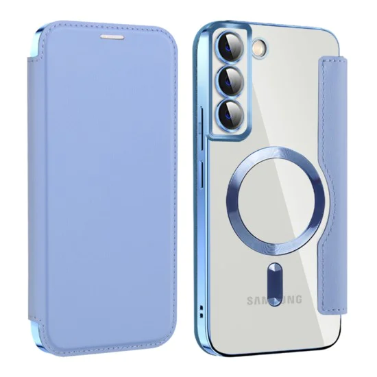 Калъф за Samsung Galaxy S22 Plus 5G - SmartMag Book Case - Светло син