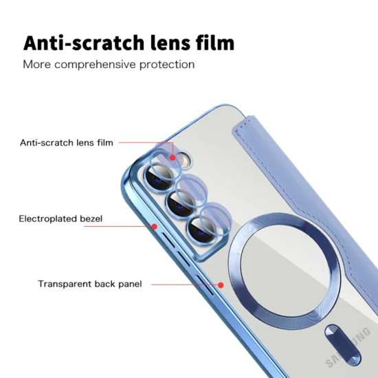 Калъф за Samsung Galaxy S22 Plus 5G - SmartMag Book Case - Светло син