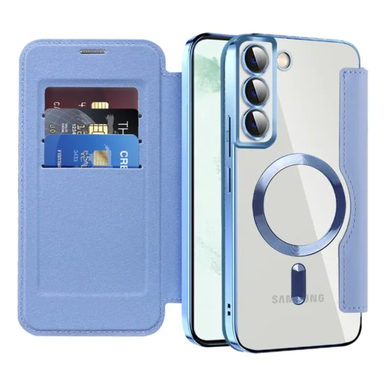 Калъф за Samsung Galaxy S22 Plus 5G - SmartMag Book Case - Светло син