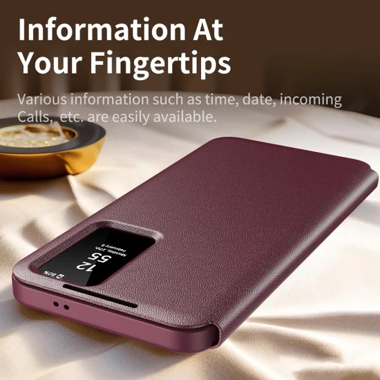 Калъф за Samsung Galaxy S22 Plus 5G - SmartView Series - Червен