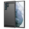 Калъф за Samsung Galaxy S22 Ultra 5G - Carbon Silicone - Черен