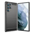 Калъф за Samsung Galaxy S22 Ultra 5G - Carbon Silicone - Черен