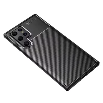 Калъф за Samsung Galaxy S22 Ultra 5G - CarbonFiber - Черен