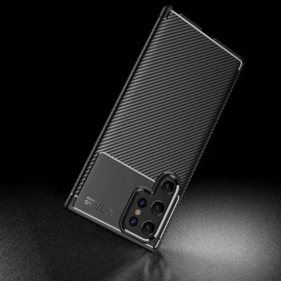 Калъф за Samsung Galaxy S22 Ultra 5G - CarbonFiber - Черен