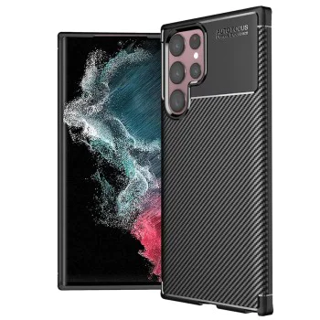 Калъф за Samsung Galaxy S22 Ultra 5G - CarbonFiber - Черен