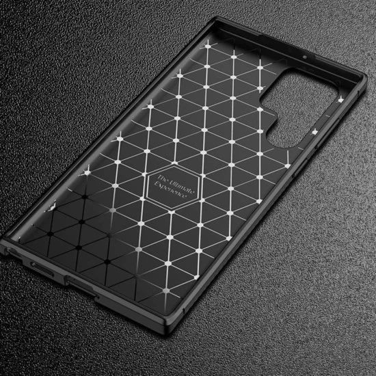 Калъф за Samsung Galaxy S22 Ultra 5G - CarbonFiber - Черен