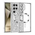 Калъф за Samsung Galaxy S22 Ultra 5G - Луксозен Glitter MagSafe - Сребрист