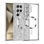 Калъф за Samsung Galaxy S22 Ultra 5G - Луксозен Glitter MagSafe - Сребрист