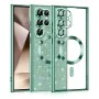 Калъф за Samsung Galaxy S22 Ultra 5G - Луксозен Glitter MagSafe - Светло зелен