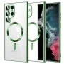 Калъф за Samsung Galaxy S22 Ultra 5G - Luxury Crystal MagSafe - Светло зелен