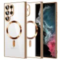 Калъф за Samsung Galaxy S22 Ultra 5G - Luxury Crystal MagSafe - Златен